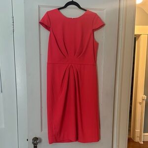 J. Crew Coral Twist-Front Midi Dress NWOT US12T